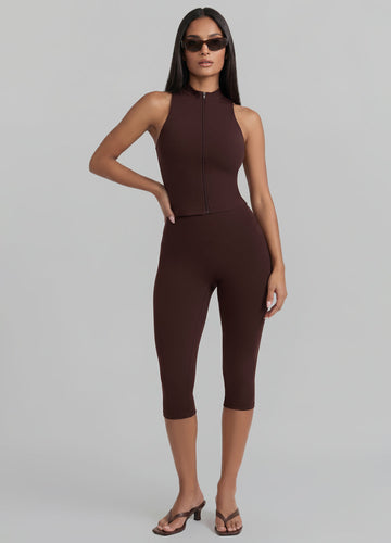 Flattering High-Waisted Sculpt Capri Leggings