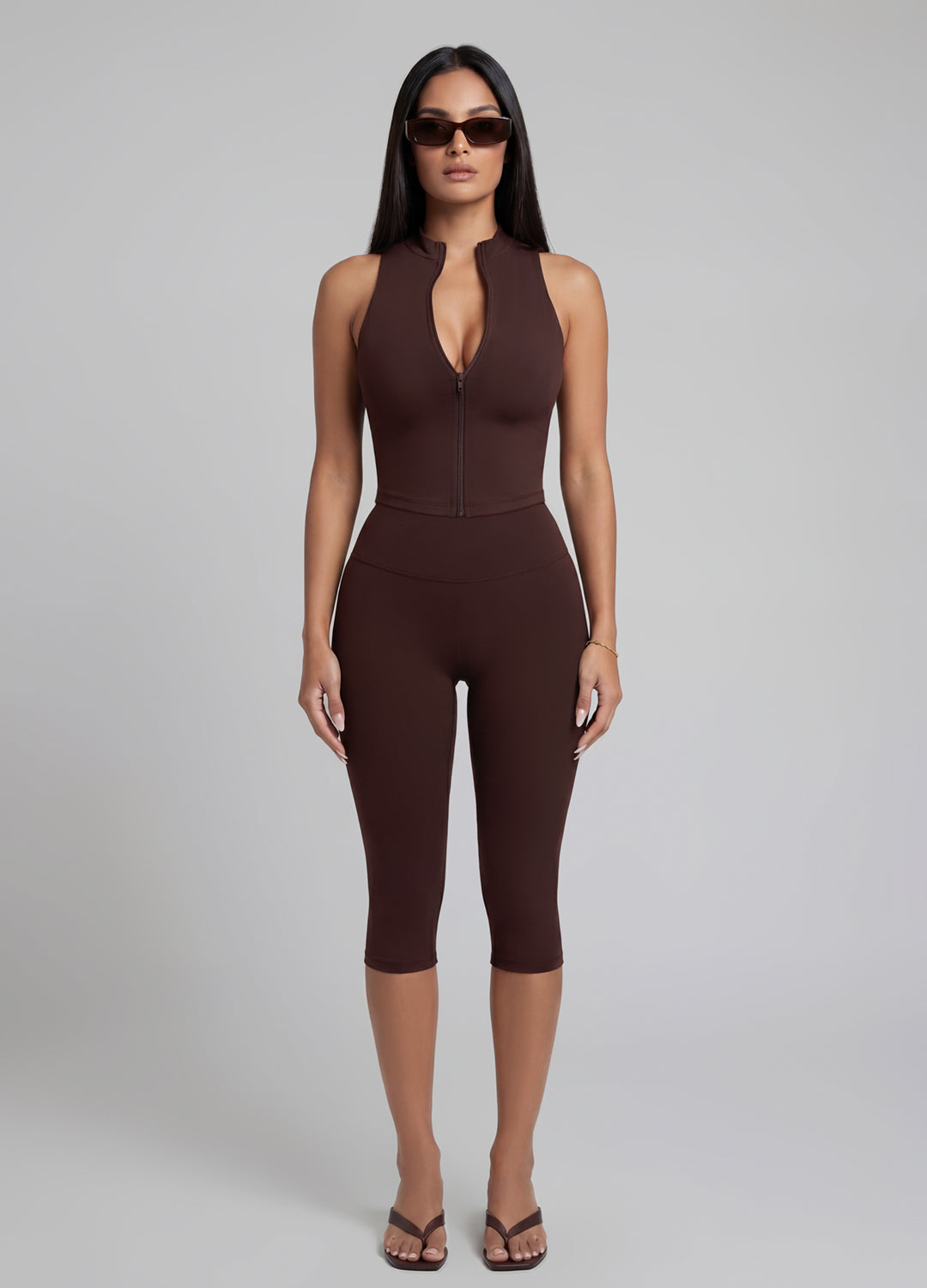 Flattering High-Waisted Sculpt Capri Leggings