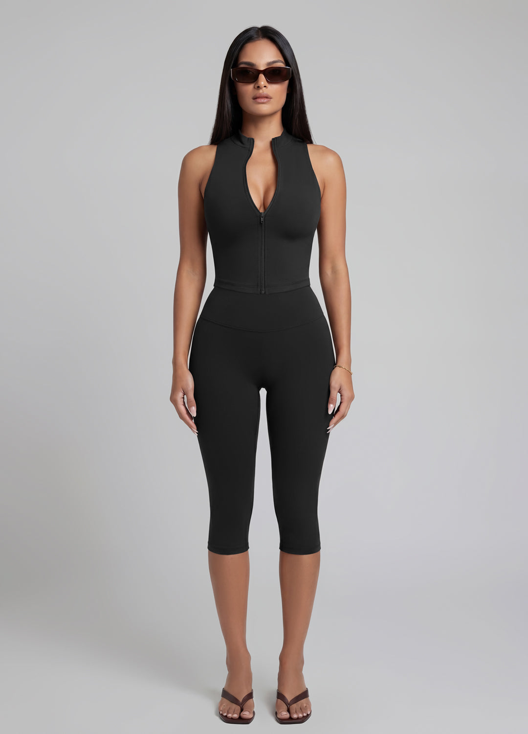 Flattering High-Waisted Sculpt Capri Leggings