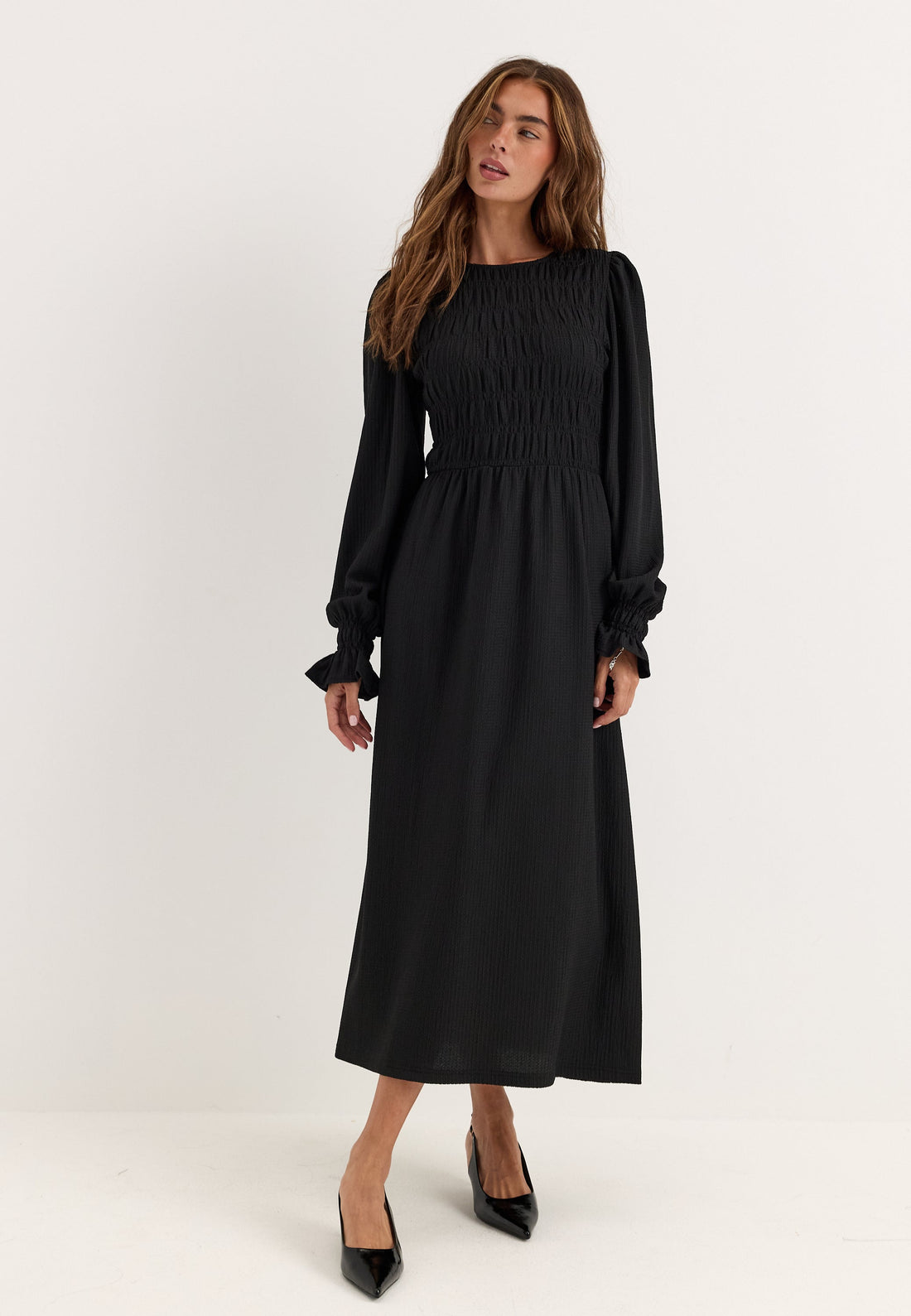 Long Sleeve Smock Dress
