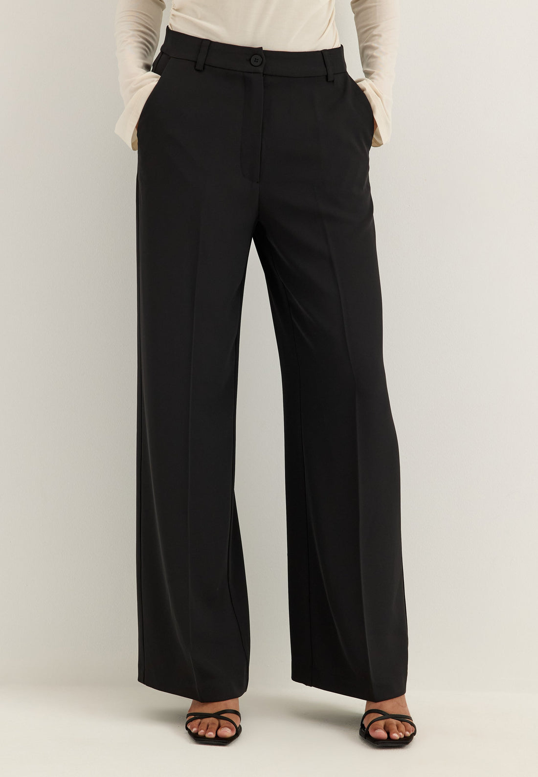 High Waist Wide Suit Trousers