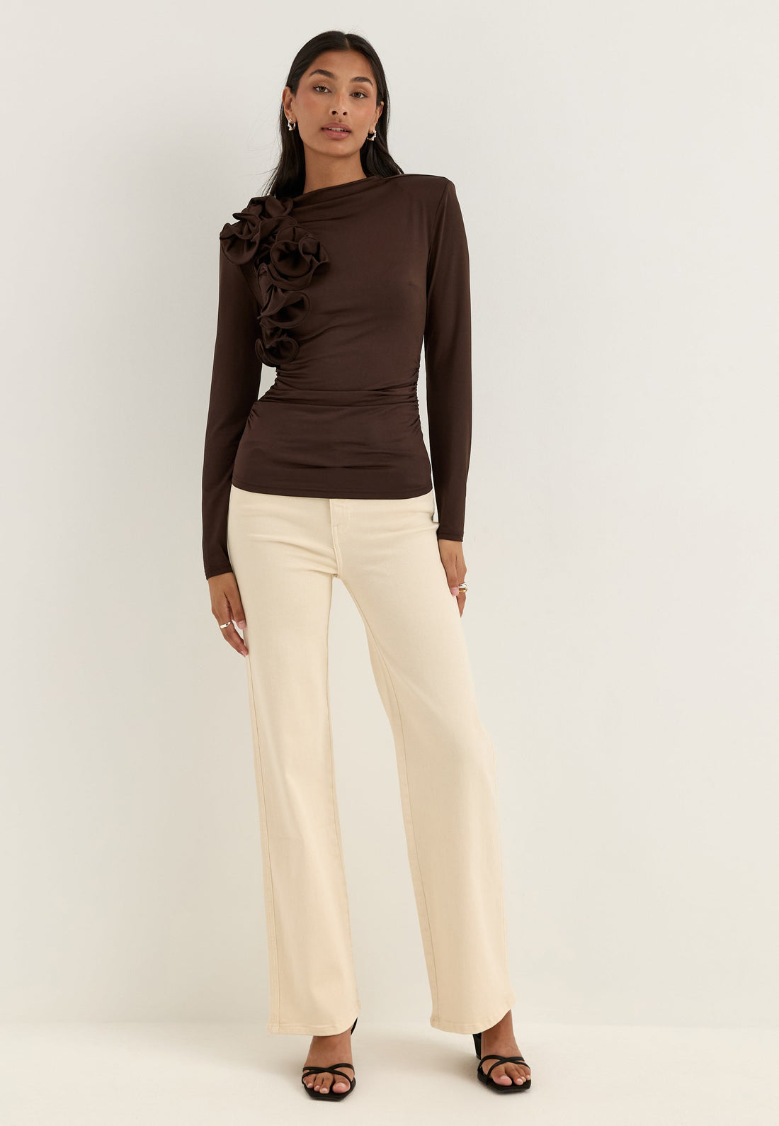 Flounce long Sleeve Top