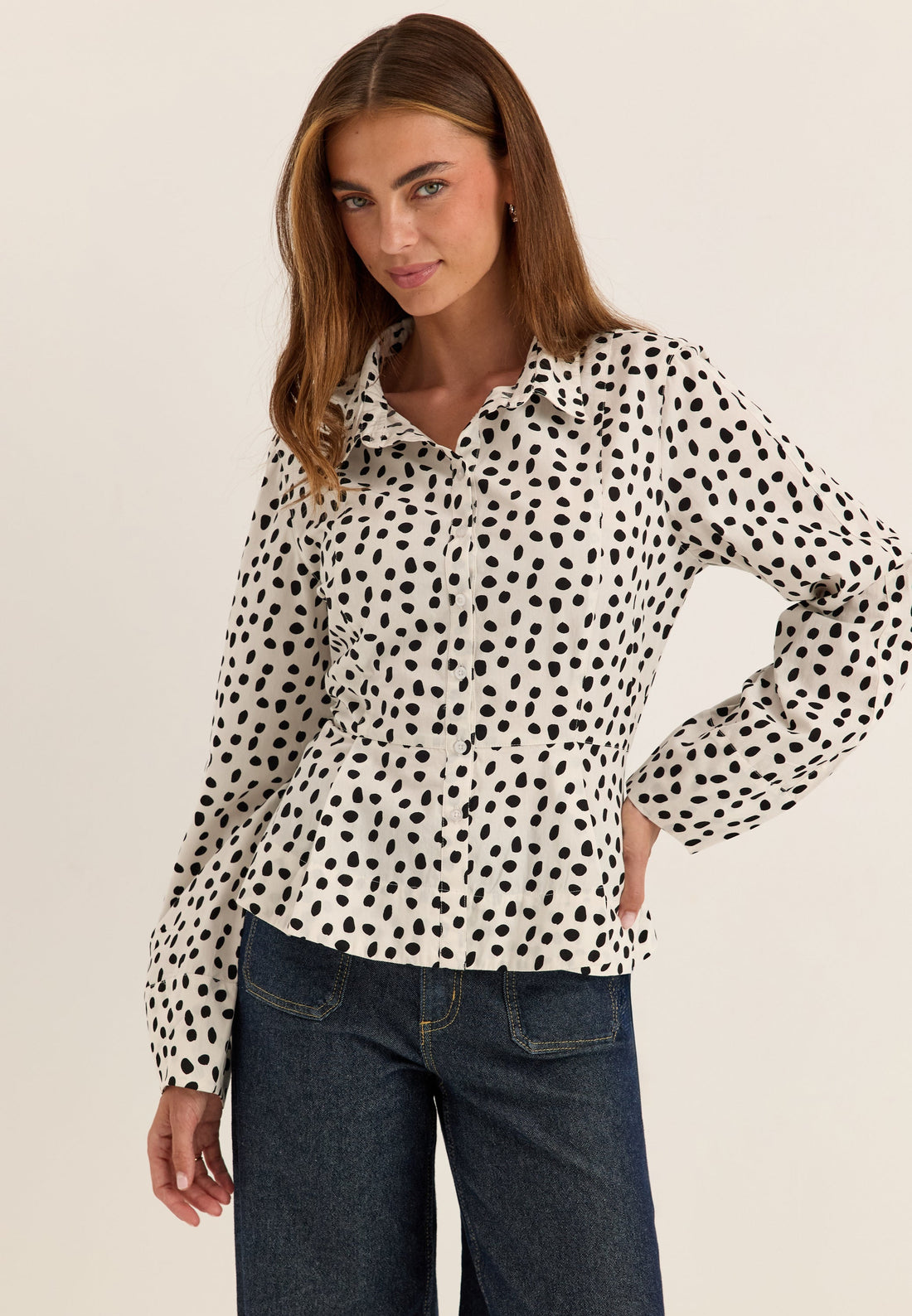 Peplum Cotton Shirt
