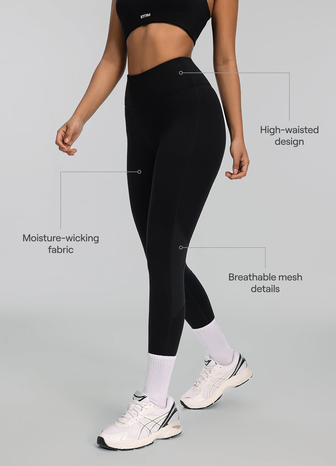 High-Waisted Impact Mesh Leggings – Sculpting, Breathable Performance for Training