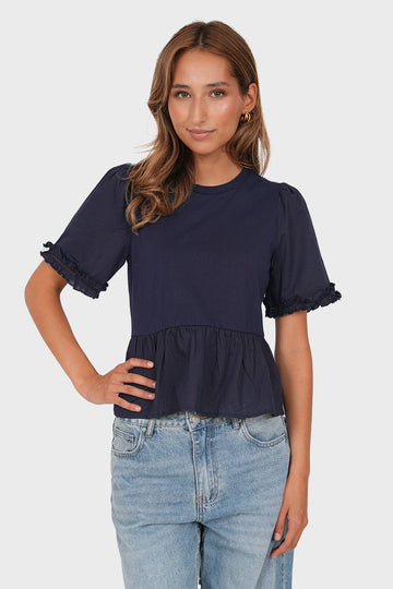 Emilia blouse navy