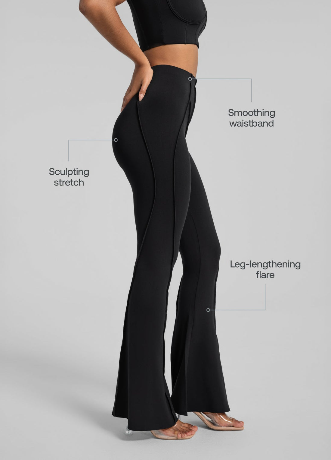Sleek Longline Flare Leggings for a Dramatic Silhouette