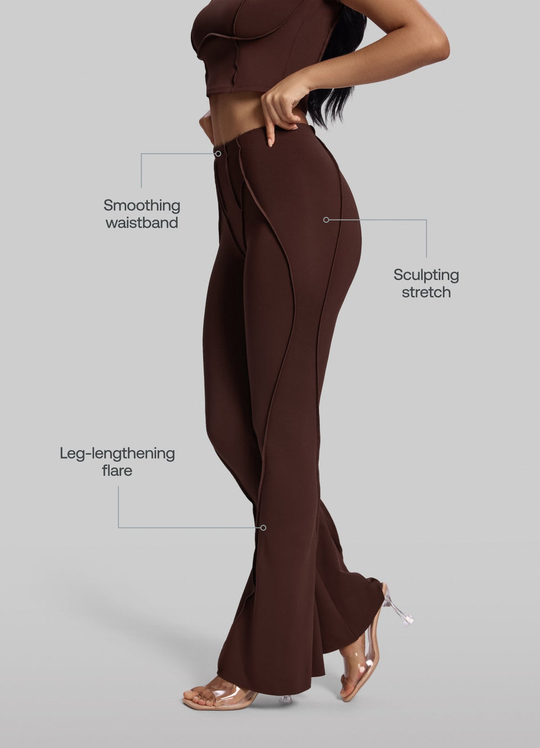 Sleek Longline Flare Leggings