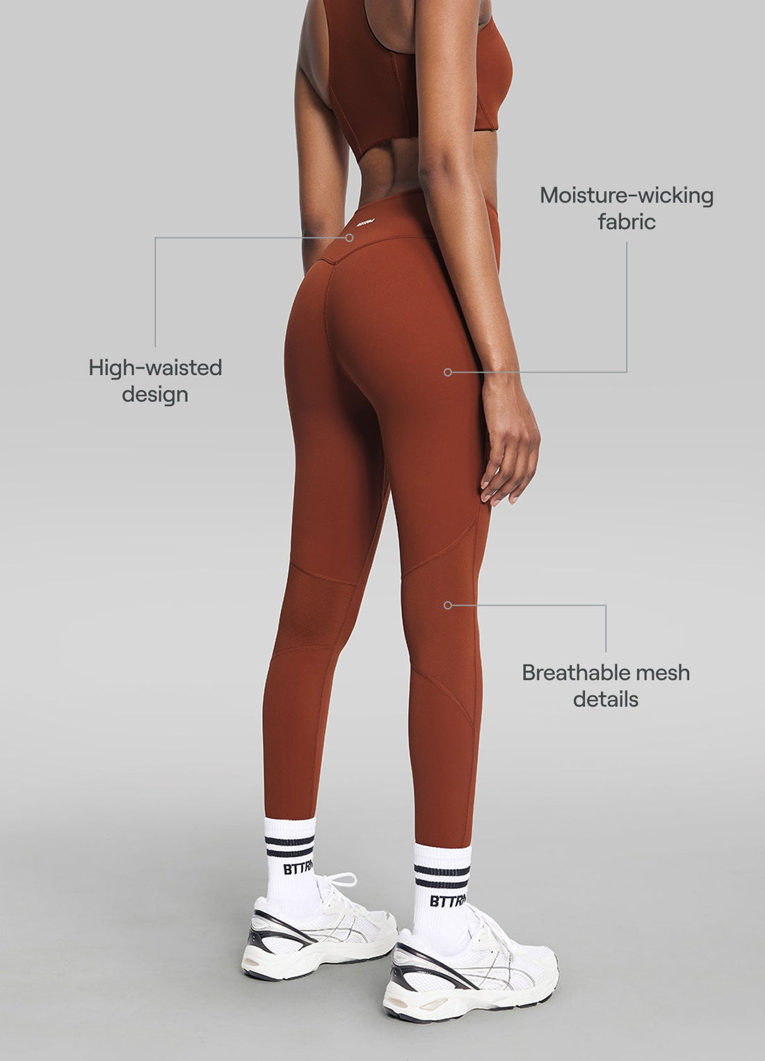 High-Waisted Mesh Leggings for High-Impact Workouts