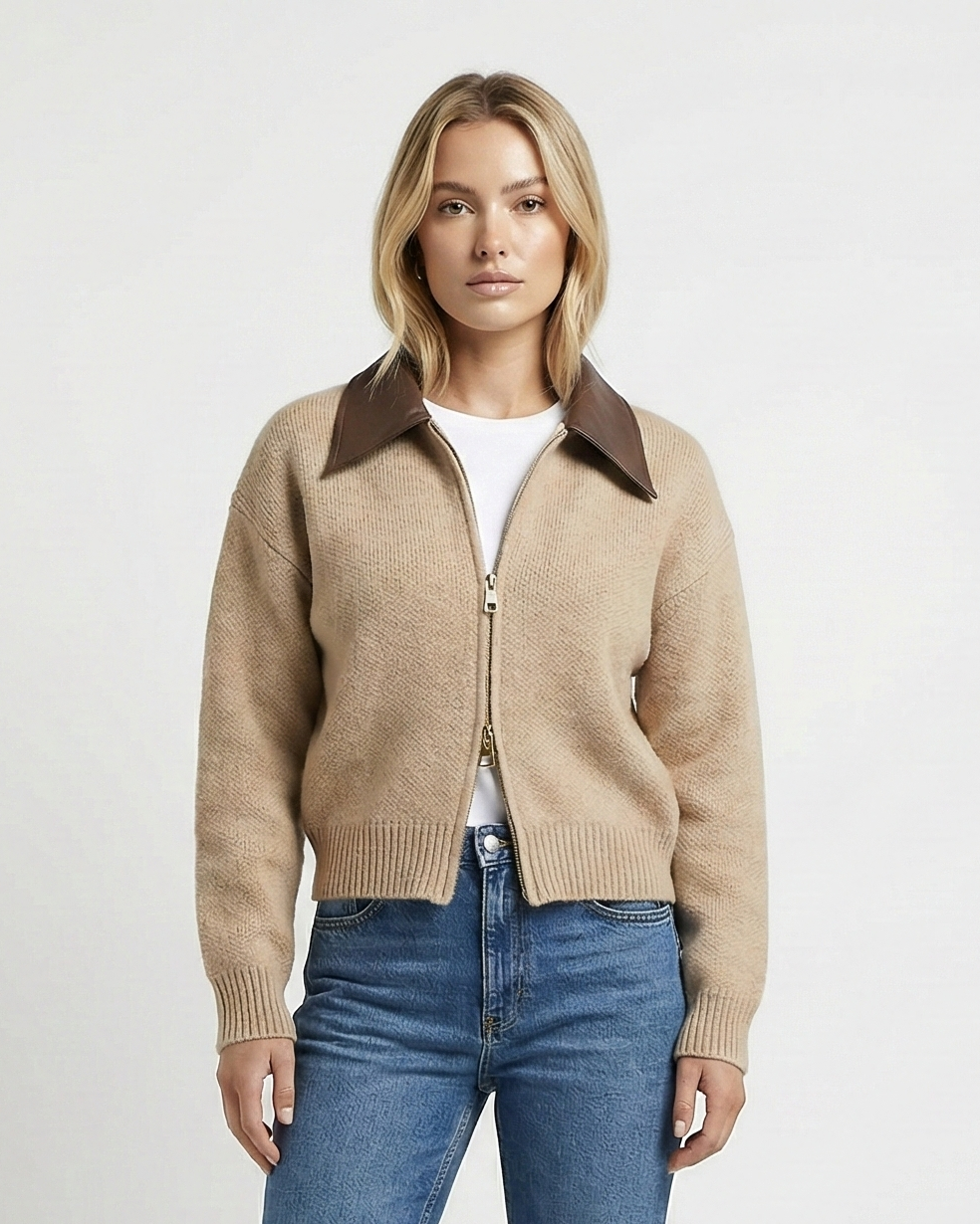 SIMONE ZIP THROUGH CARDIGAN