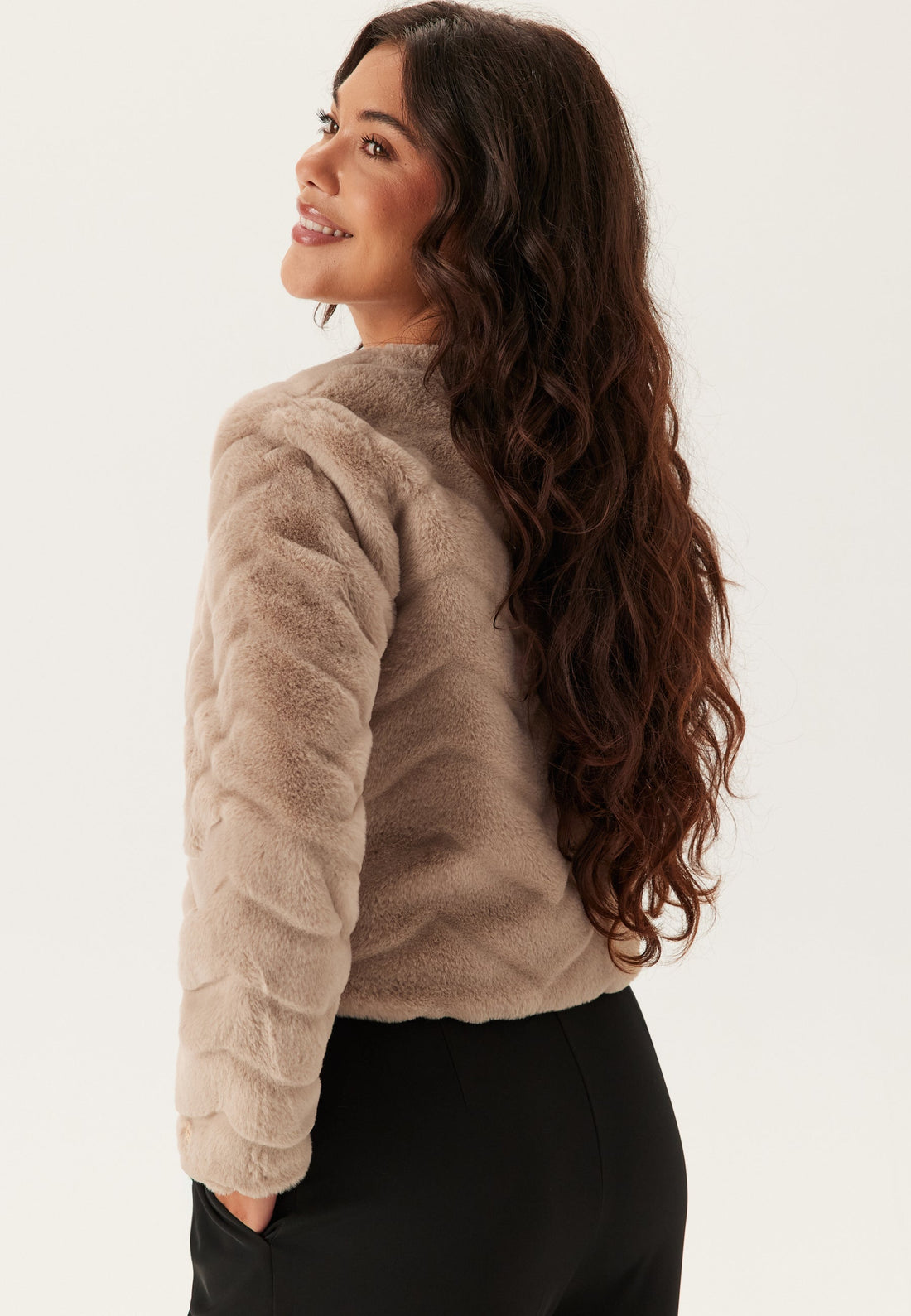 Short Party Faux Fur Jacket