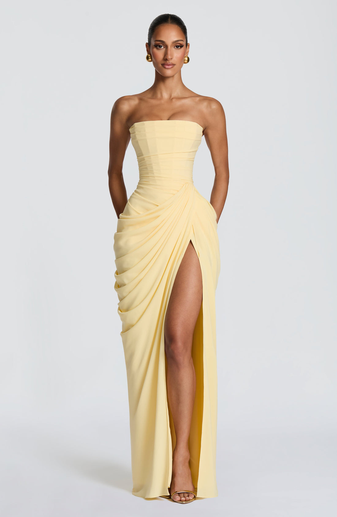 Cyra Maxi Dress Lemon