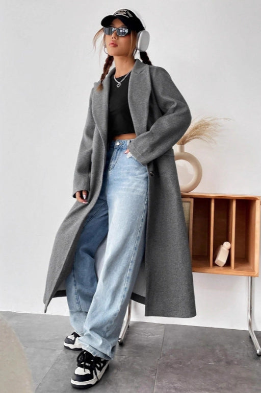Minimalist Wool Duster Coat