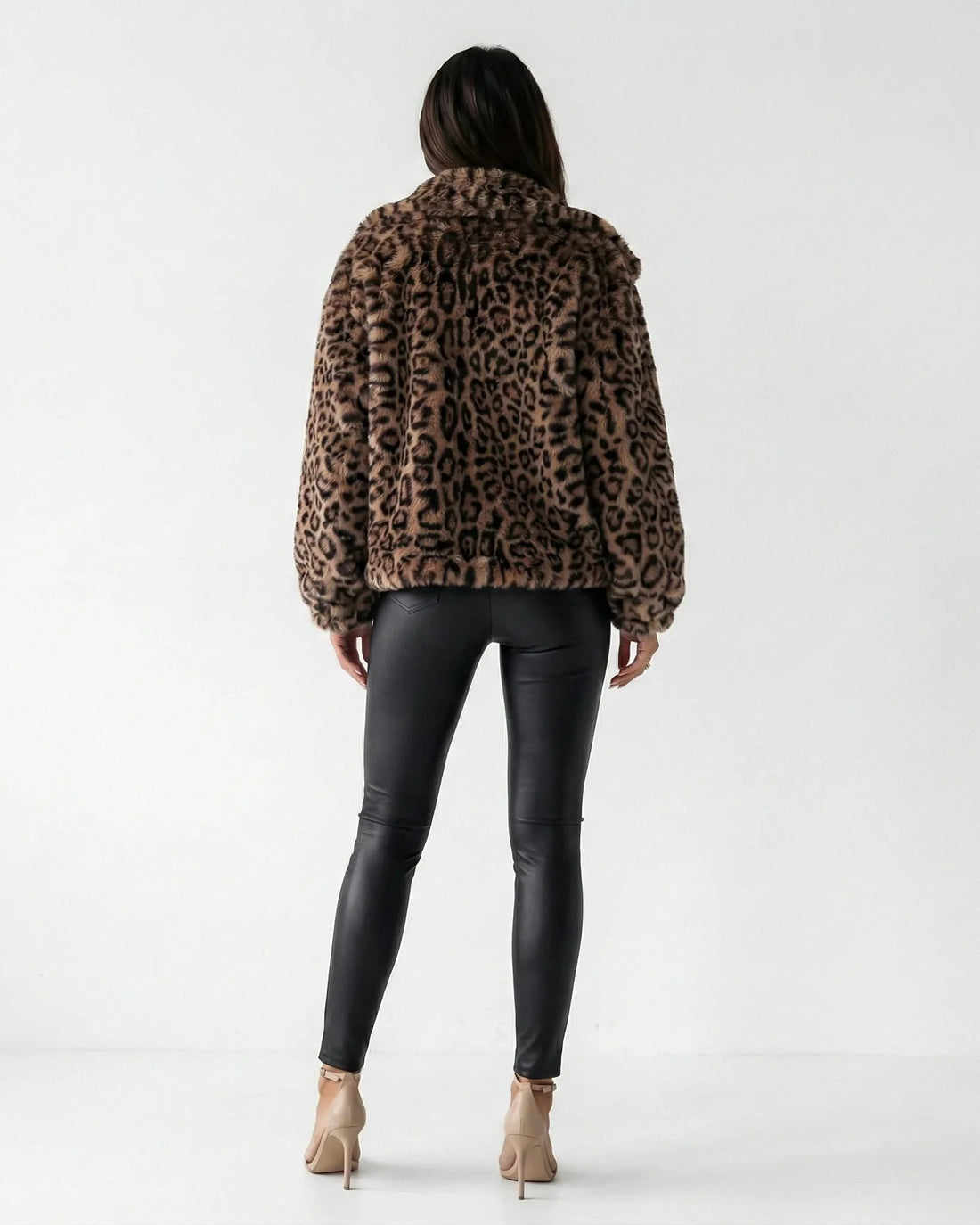 LEOPARD LUXE FAUX FUR JACKET