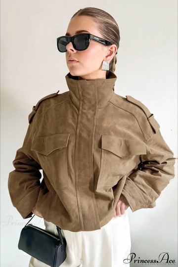 Suede Chic Retro Jacket Coat